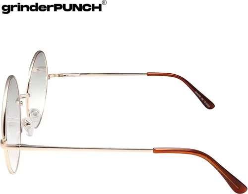 Vista 19 de grinderPUNCH - Lentes transparentes con marco circular redondo sin receta