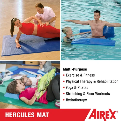 Vista 3 de Airex - 32-1230G tapete para ejercicio, Hercules, 78 x 39 x 1 pulgadas, verde, Azul, 1