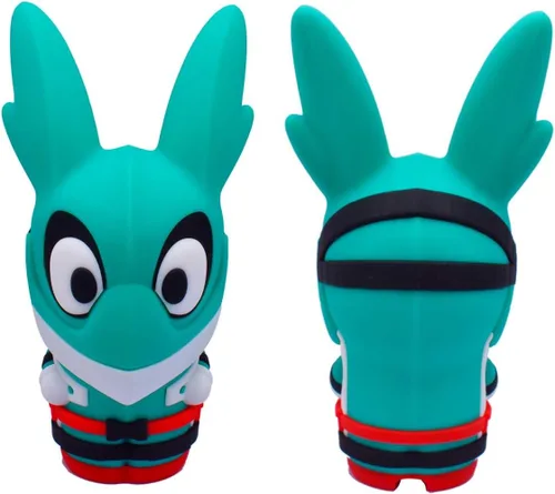 Vista 5 de Just Toys LLC My Hero Academia Izuku Midoriya Deku - Luz nocturna de silicona blanda - Lámpara táctil recargable por USB - Suave y portátil