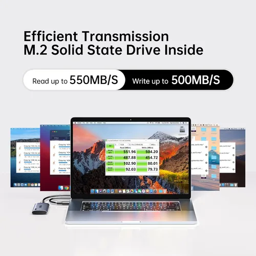 Vista 2 de Paquete de carcasa SSD+SSD externa