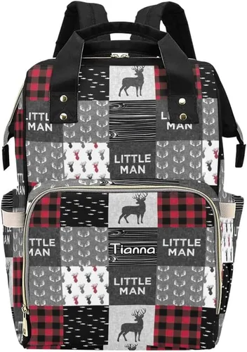 Vista 21 de XOZOTY Mochila de pañales personalizada con nombre para hombres y mujeres, bolsas de bebé de enfermería personalizadas, bolsa de viaje para hombros