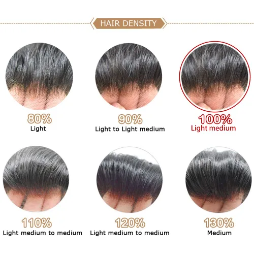 Vista 6 de Tupé para hombre Remy pieza de cabello humano para hombres encaje tupé para hombres nudo blanqueado sistema de reemplazo de cabello para hombre #1