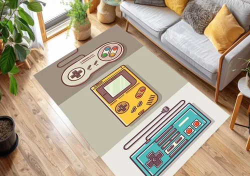 Vista 4 de Retro Gaming Rug, Gamer Decor, Video Game Style, Console Design, Gaming Room, Nostalgic Vibes, Retro Console, Playroom, Game Boy Inspired