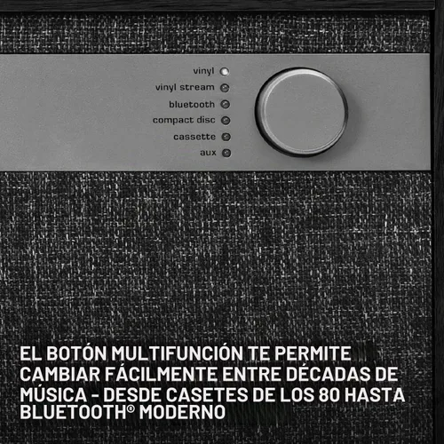 Vista 8 de Victrola Century 6-en-1 Reproductor de discos de vinilo y centro de música – Tocadiscos de 3 velocidades, reproductor de CD y cassette, VINYLSTREAM