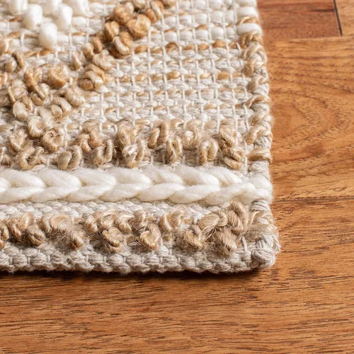 Vista 6 de SAFAVIEH Natural Fiber Collection NF866A - Alfombra de pasillo de 2 pies 6 pulgadas x 6 pies, beige y marfil, hecha a mano marroquí bohemio tribal