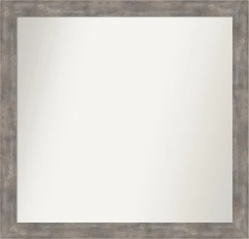 Vista 200 de Amanti Art Silver Bathroom Mirror for Over Sink, 26x45 Custom Made Marred Pewter Rectangle Vanity Mirror, Oversize Casual Wood Frame, Hangs Estaño