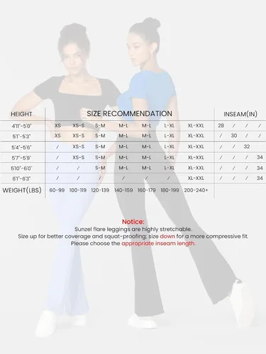 Vista 4 de Sunzel - Leggings acampanados para mujer, sin costuras frontales, pantalones de yoga con control de abdomen, cintura alta cruzada, 28303234 pulgadas