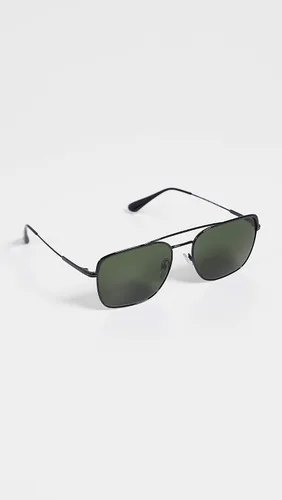 Vista 4 de Prada PR 53VS 1AB1I0 - Gafas de sol ovaladas de metal negro con lente verde