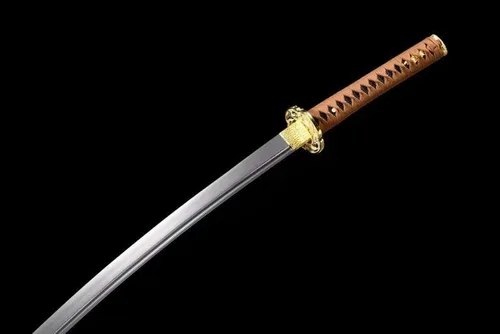 Vista 7 de Espada katana japonesa samurái forjada a mano real hoja de acero al carbono 1060 con endurecimiento tradicional y espiga completa