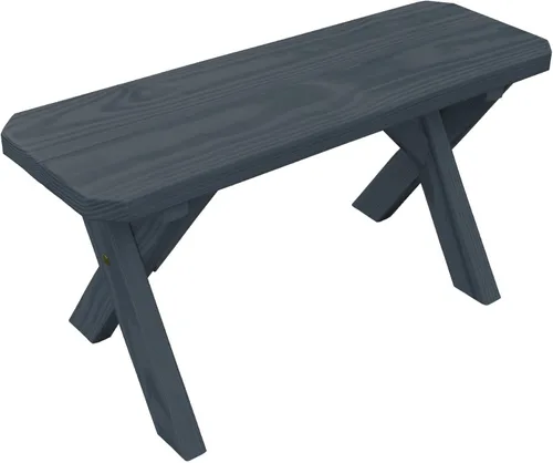 Vista 43 de Furniture Barn USA Pine - Banco cruzado de 2 pies, color negro