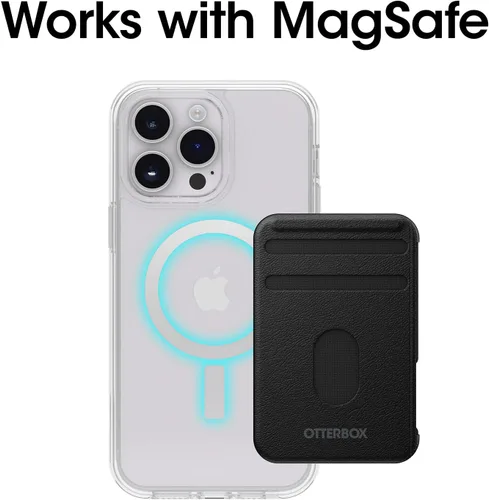 Vista 3 de OtterBox Funda para iPhone 14 Pro Max (SOLAMENTE) Serie Symmetry+ - Transparente, Ultra-Elegante, Se Ajusta a MagSafe, Bordes Elevados Protegen