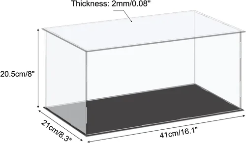 Vista 2 de MECCANIXITY Vitrina de Exhibición de Acrílico Caja de Plástico Cubo Caja de Almacenamiento Transparente Pequeña Ensamblable A Prueba de Polvo