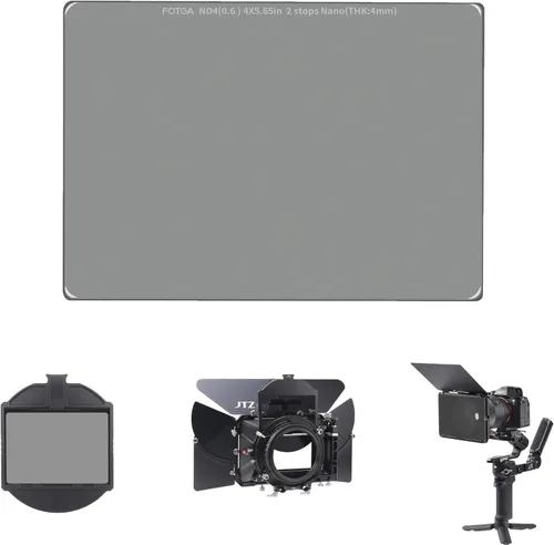 Vista 9 de Fotga Pro Glass Cine 4X5.65 ND2 0.3 Filtro de densidad neutra de vidrio 3 detiene MC Nano Recubrimiento 0.157 in de grosor para caja mate de 4x5.65