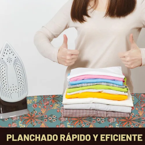 Vista 6 de Caius - Funda y almohadilla para tabla de planchar, 15 x 54 pulgadas, borde elástico, fácil ajuste Cotton, Triple-layer heat reflection cuts time.