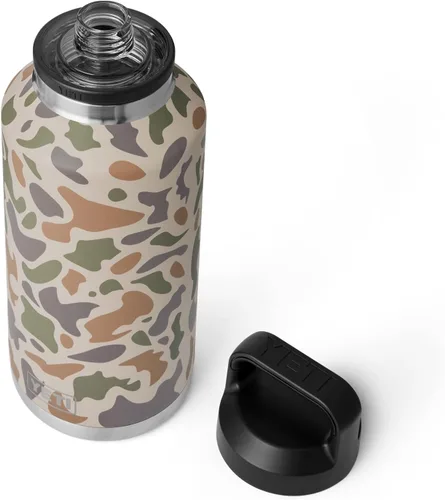 Vista 13 de Yeti Rambler - Termo de 64 onzas, aislado al vacío, de acero inoxidable, con tapa para sorber, color blanco.