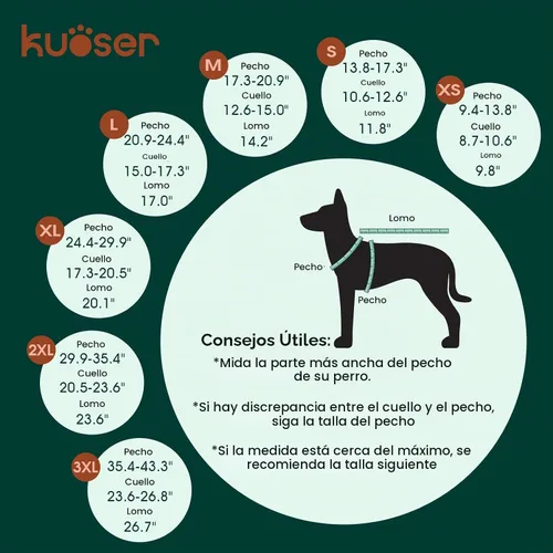 Vista 2 de Kuoser - Abrigo reversible para perros para climas fríos, abrigo de invierno impermeable reflejante para mascotas, abrigo para perros a cuadros