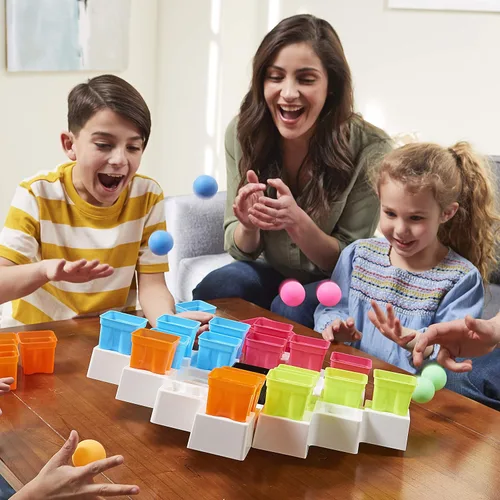 Vista 6 de Franklin Sports Battle Buckets Pong Games - Juegos de ping pong para cuatro jugadores de ritmo rápido - Diversión para niños y familias - Es un