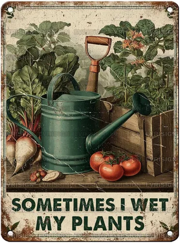 Vista 36 de Letreros vintage de lata de pollo para Coop Retro Garden Letrero de metal Granja Jardinería Girl Poster I Just Want To Work In My Garden And Hang