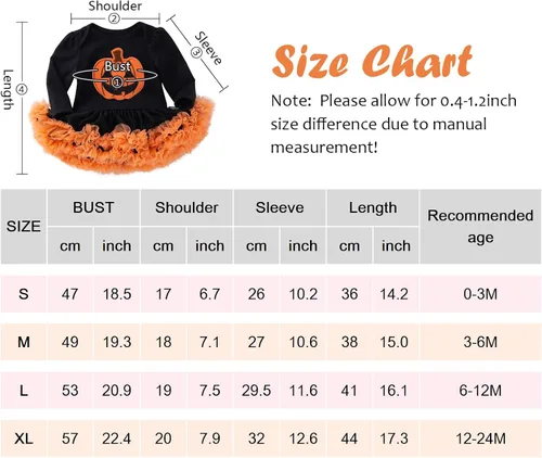 Vista 3 de Mameluco de Halloween para bebés y niñas falda tutú disfraz de cosplay de cumpleaños