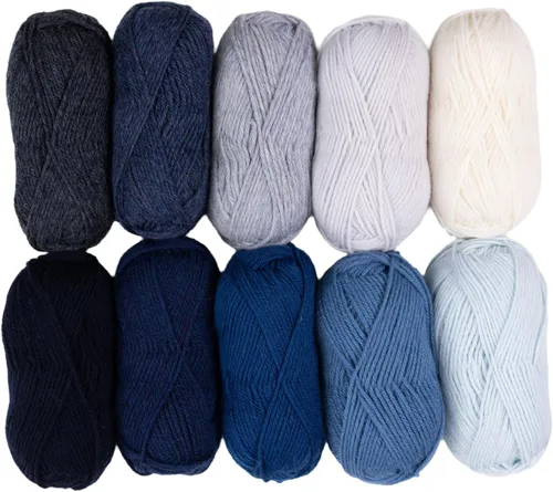 Vista 2 de Knit Picks Wool of the Andes Tan - Paquete de hilo de lana 100% para tejer Almendra
