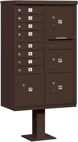 Vista 6 de Salsbury Industries 3306BLK-U 8 A Tamaño Puertas-Tipo VI-USPS Acceso Cluster Box Unidad Negro