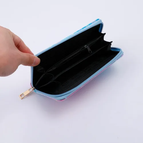 Vista 6 de Cartera de dibujos animados de Stitch con llavero de PVC para tarjetas, bolsa de puntada, bolsa de puntada, bolsa de puntada, bolsa de puntada