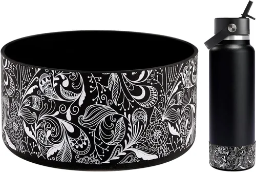 Vista 28 de WK IEASON Funda protectora de silicón base para botella de Hydro Flask de boca ancha/boca estándar, protector de fondo de silicón antideslizante