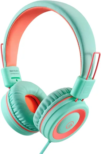 Vista 10 de noot products Auriculares para niños K11 plegables estéreo sin enredos de 5 pies de largo cable de 0.138 in Jack Plug in Ear Auriculares con cable
