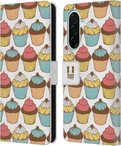Vista 97 de Head Case Designs Assortment Cupcakes Happiness Leather Wallet Case Compatible with Samsung Galaxy A07 4G Surtido