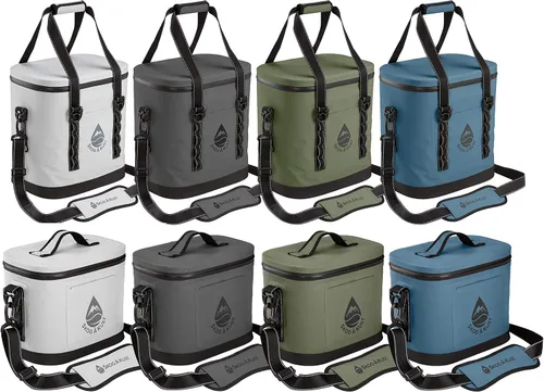 Vista 9 de Skog Å Kust ChillSåk - Bolsas enfriadoras suaves herméticas y a prueba de fugas Flip 24 Can Gris Oscuro