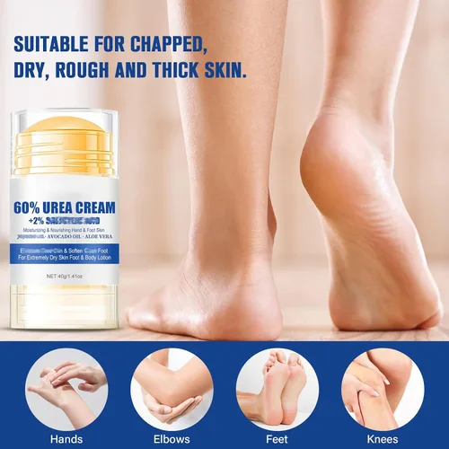 Vista 4 de 3 unidades de crema hidratante y antigrietas para pies, crema de urea de máxima fuerza para pies, loción de pies para talones, manos secas
