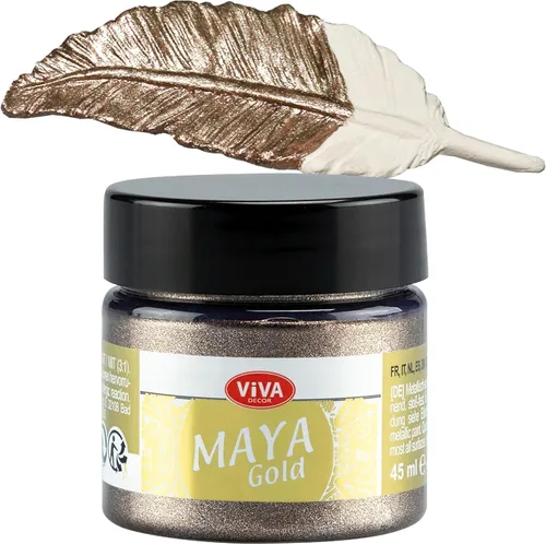Vista 20 de Viva Decor Maya Gold (verde manzana) 1.52 onzas líquidas - Pintura acrílica metálica brillante para trabajos creativos en madera, vidrio