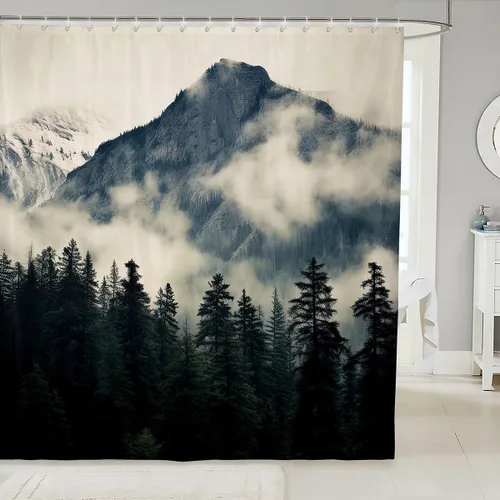 Vista 18 de Erosebridal Cortina de Ducha de Dinosaurio de Dibujos Animados 3D para Niños Varones Adultos Baño Selva Dino Tela Cortina de Baño 72" An x 72 L