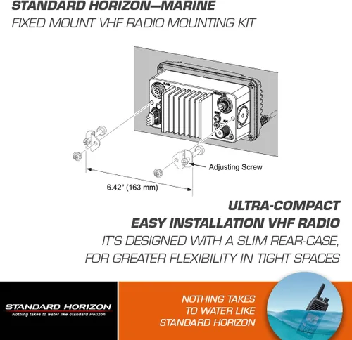 Vista 2 de Standard Horizon Kit de montaje empotrado MMB-97 para Explorer GX1600/GX1700