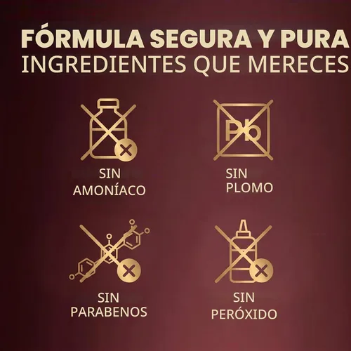 Vista 7 de Kit de tinte temporal profesional de henna con cepillo extra, marrón cobre