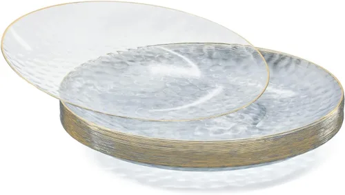 Vista 8 de Ocasiones" Paquete de 50 platos (25 invitados) - Juego de platos de plástico desechables para fiestas de boda pesados, cena de 25 x 10 pulgadas +