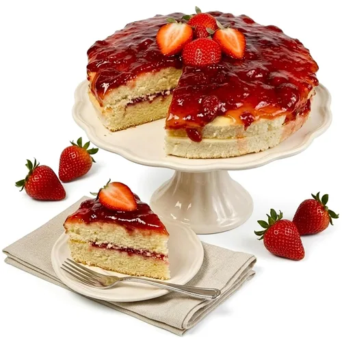 Vista 13 de ANDY ANAND CHOCOLATIER Pastel tradicional de arándanos de 9 pulgadas, 2 libras, postre fresco de panadería – Regalo de pastel de cumpleaños gourmet