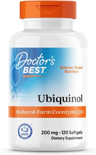 Vista 8 de Doctor's Best Kaneka Ubiquinol Suplemento de 200 mg para hombres y mujeres, forma reducida CoQ10, coenzima Q10 200mg para antioxidantes y apoyo a