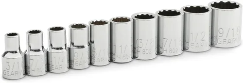 Vista 2 de GEARWRENCH Juego de tubos de 10 piezas, de 1/4" de transmisión, de 12 puntos estándar, SAE - 80307D