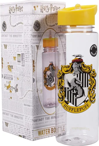 Vista 7 de Half Moon Bay Botella de agua Botella de agua Hufflepuff de Harry Potter con popote Botella de bebidas Botellas de agua para niños con popote