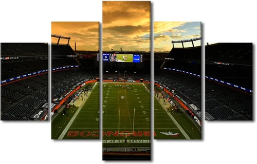 Vista 38 de TUMOVO Allegiant Stadium Arte de Lienzo para Pared de Sala de Estar Equipo de Fútbol Americano Pintura Moderna Nevada Las Vegas Cuadro Deportivo