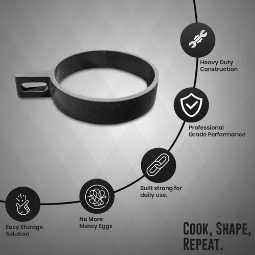 Vista 5 de Rattleware Anillo para huevo, perfecto para huevos redondos y consistentes, material resistente de grado alimenticio para cocinar sin complicaciones