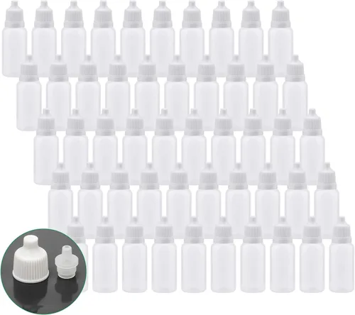 Vista 8 de AHIER Botella cuentagotas de plástico de 15 ml, botella cuentagotas para ojos, botella cuentagotas de plástico vacía y exprimible con tapa (5)