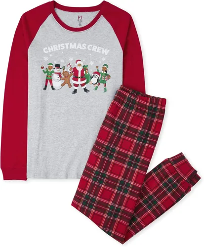 Vista 3 de The Children's Place - Conjunto de pijama de Navidad a juego para la familia, ajuste cómodo, 100% algodón, adulto, niño grande, niño pequeño, bebé, 6