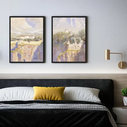 Vista 6 de FOLKOR Floating Frame for 8x10 Inch Canvas Painting with 0.6-0.8" Deep, 2 Pack Canvas Floater Frame Living Room Decor, Wall Art frame for Prints Oil