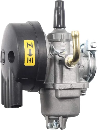 Vista 6 de JRL Carburador para bicicleta motorizada con motor de 2 tiempos de 49 cc, 60 cc, 66 cc, 80 cc (plata)