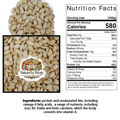 Vista 2 de Smarty Stop Seeds Collections ~ Healthy Snacks (semillas de calabaza saladas tostadas, 1 libra (paquete de 1))