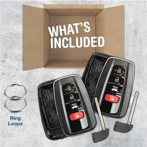 Vista 3 de 2 fundas para llavero remoto 4btn para Toyota Camry (HYQ14FBC)