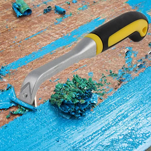 Vista 4 de Raspador multiusos de pintura de carburo con raspador de forma triangular, raspadores de mano, para quitar pintura, pegamento, barniz óxido
