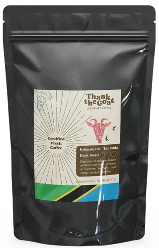 Vista 8 de Thank the Goat Made to Order Café molido gourmet, recién tostado, tostado medio de Huila, Colombia, 12 oz.